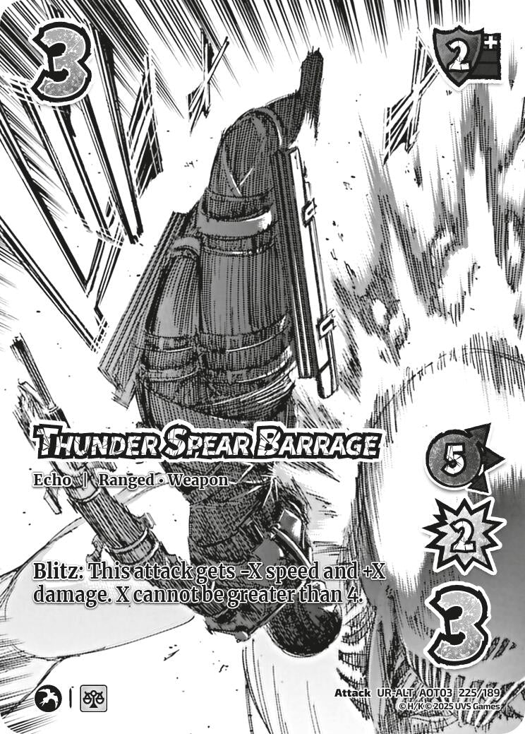 Image for Thunder Spear Barrage (Alternate Art) (Attack on Titan: Apocalypse) (225/189) - UniVersus