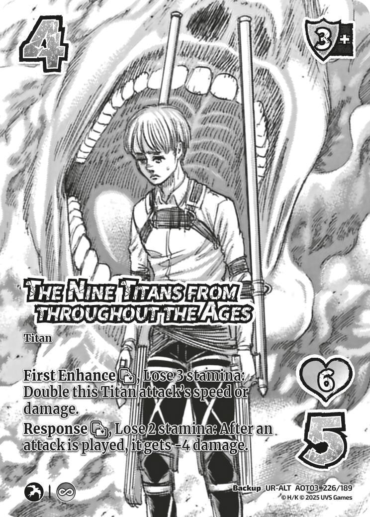 Image for The Nine Titans from throughout the Ages (Alternate Art) (Attack on Titan: Apocalypse) (226/189) - UniVersus
