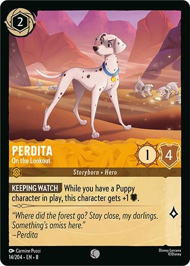 Image for Perdita - On the Lookout (Reign of Jafar) (14/204) - Disney Lorcana
