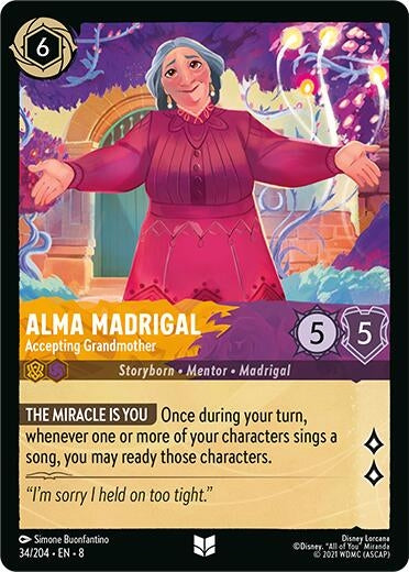 Image for Alma Madrigal - Accepting Grandmother (Reign of Jafar) (34/204) - Disney Lorcana