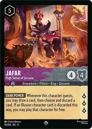 Image for Jafar - High Sultan of Lorcana (Reign of Jafar) (74/204) - Disney Lorcana