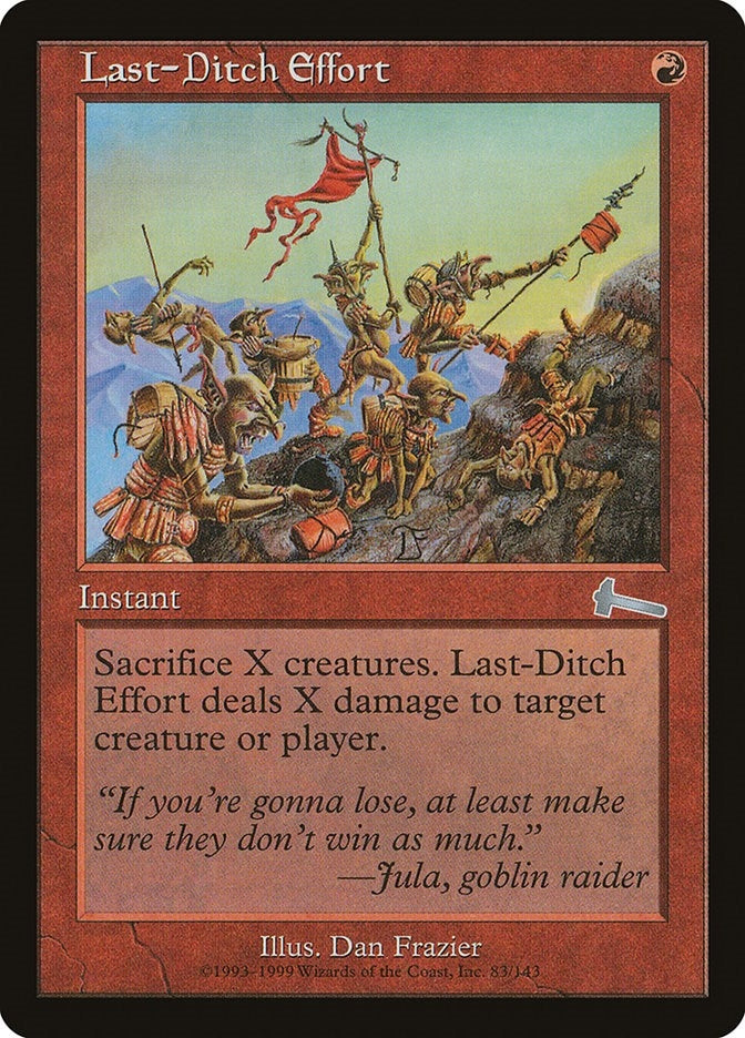 Image for Last-Ditch Effort (Urza's Legacy) (83) - Magic: The Gathering
