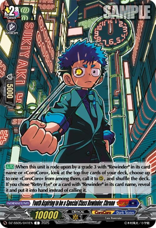 Image for Youth Aspiring to be a Special Class Rewinder, Chrono (DZ-SS05: CoroCoro Start Deck Pack) (DZ-SS05/041EN) - Cardfight Vanguard