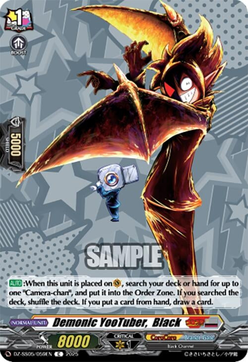 Image for Demonic YooTuber,  Black (DZ-SS05: CoroCoro Start Deck Pack) (DZ-SS05/059EN) - Cardfight Vanguard