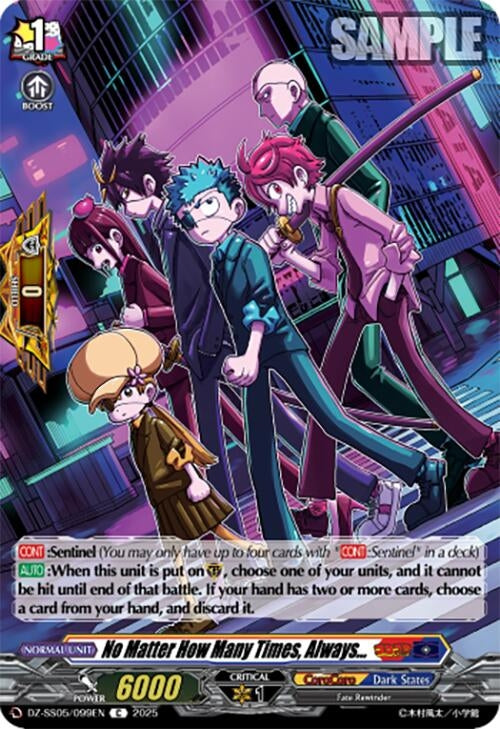 Image for No Matter How Many Times, Always... (DZ-SS05: CoroCoro Start Deck Pack) (DZ-SS05/099EN) - Cardfight Vanguard