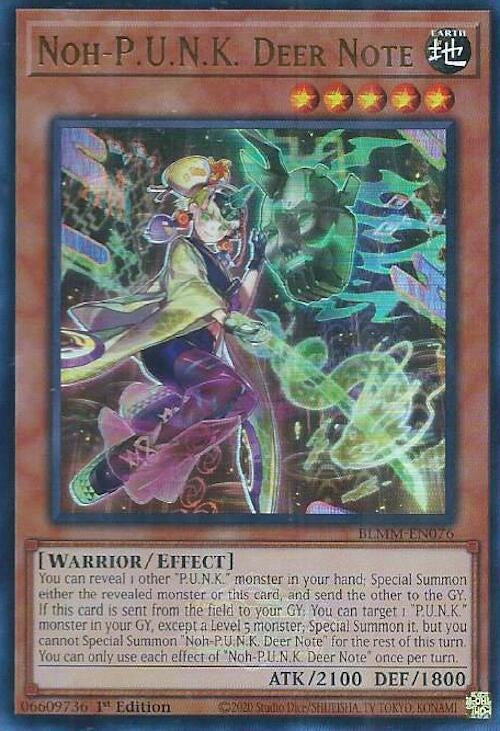 Image for Noh-P.U.N.K. Deer Note (Battles of Legend: Monster Mayhem) (BLMM-EN076) - YuGiOh