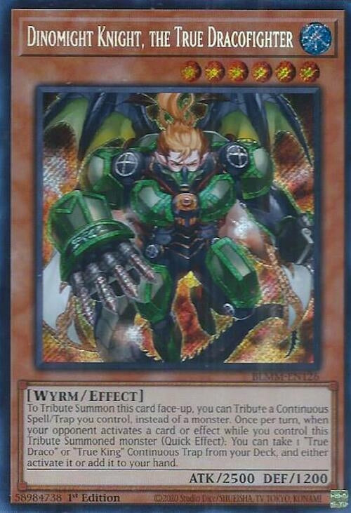 Image for Dinomight Knight, the True Dracofighter (Battles of Legend: Monster Mayhem) (BLMM-EN126) - YuGiOh