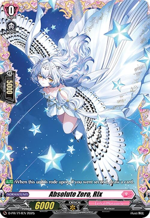 Image for Absolute Zero, Rix (DZ-LBT01: Lyrical Monasterio Sparkling Stars!) (D-PR/714EN) - Cardfight Vanguard