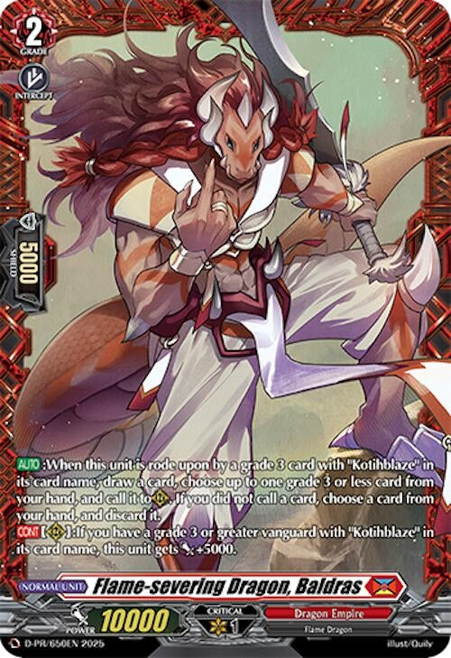 Image for Flame-severing Dragon, Baldras (D Promo Cards) (D-PR/650EN) - Cardfight Vanguard