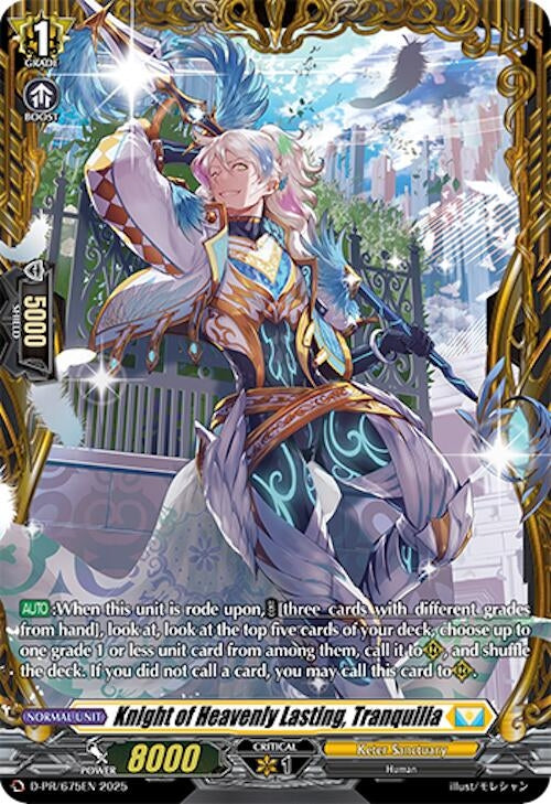 Image for Knight of Heavenly Lasting, Tranquilia (D Promo Cards) (D-PR/522EN) - Cardfight Vanguard