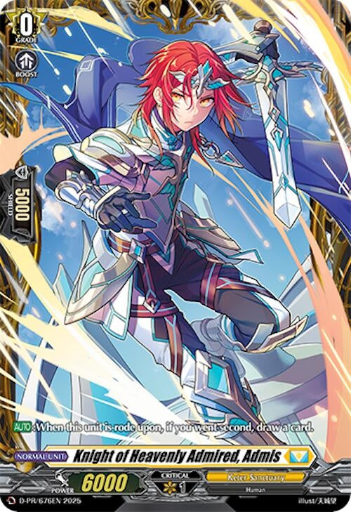 Image for Knight of Heavenly Admired, Admis (D Promo Cards) (D-PR/676EN) - Cardfight Vanguard