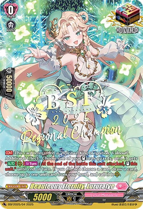 Image for Beauteous Eternity, Lururatye (Regional Champion) (Bushiroad Event Cards) (BSF2025/01C) - Cardfight Vanguard