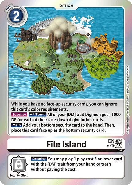 Image for File Island (Limited Foil) (Versus Monsters) (EX9-072 U) - Digimon Card Game