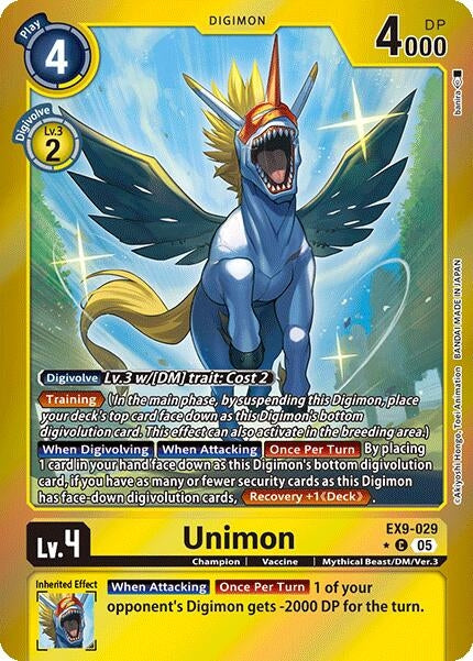 Image for Unimon (Limited Foil) (Versus Monsters) (EX9-029 C) - Digimon Card Game