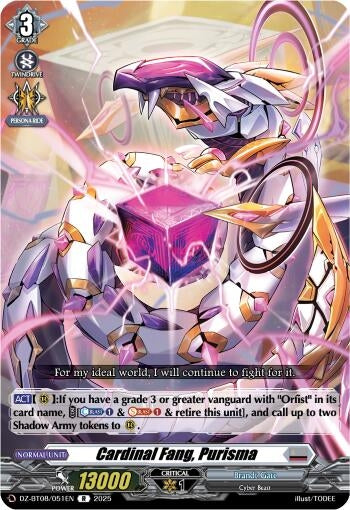 Image for Cardinal Fang, Purisma (DZ-BT08: Knights 0f Rebirth) (DZ-BT08/051EN) - Cardfight Vanguard