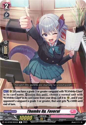 Image for Thumbs Up, Favoral (DZ-BT08: Knights 0f Rebirth) (DZ-BT08/063EN) - Cardfight Vanguard