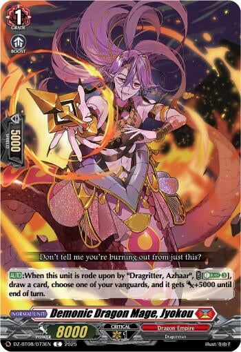 Image for Demonic Dragon Mage, Jyokou (DZ-BT08: Knights 0f Rebirth) (DZ-BT08/073EN) - Cardfight Vanguard