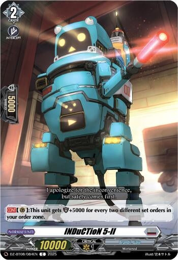 Image for INDuCTioN 5-II (DZ-BT08: Knights 0f Rebirth) (DZ-BT08/084EN) - Cardfight Vanguard