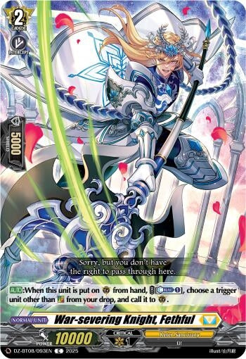 Image for War-severing Knight, Fethful (DZ-BT08: Knights 0f Rebirth) (DZ-BT08/093EN) - Cardfight Vanguard