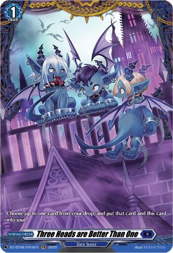 Image for Three Heads are Better Than One (FR) (DZ-BT08: Knights 0f Rebirth) (DZ-BT08/FR16EN) - Cardfight Vanguard