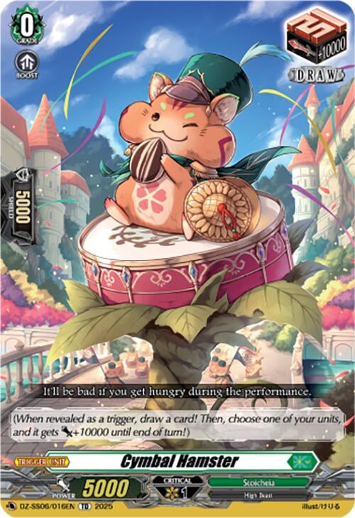 Image for Cymbal Hamster (DZ-SS06: Master Deckset -Urara Haneyama-) (DZ-SS06/016EN) - Cardfight Vanguard