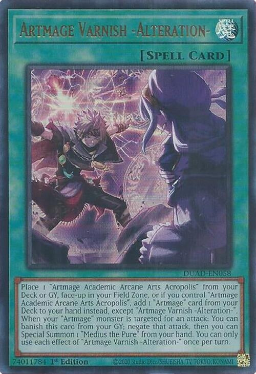 Image for Artmage Varnish -Alteration- (Duelist's Advance) (DUAD-EN058) - YuGiOh