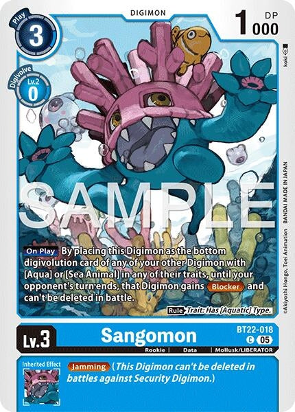 Image for Sangomon (Cyber Eden) (BT22-018 C) - Digimon Card Game