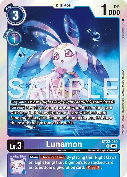 Image for Lunamon (Cyber Eden) (BT22-069 R) - Digimon Card Game