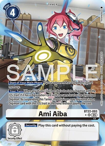 Image for Ami Aiba (Alternate Art) (Cyber Eden) (BT22-093 SR) - Digimon Card Game