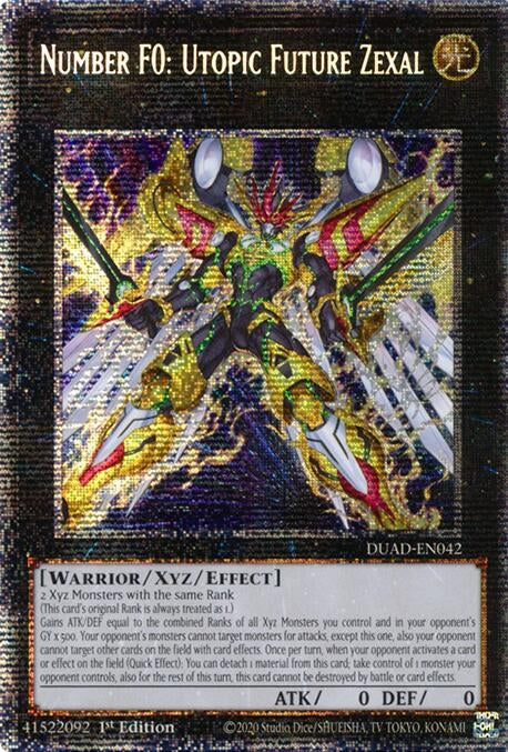 Image for Number F0: Utopic Future Zexal (Starlight Rare) (Duelist's Advance) (DUAD-EN042) - YuGiOh