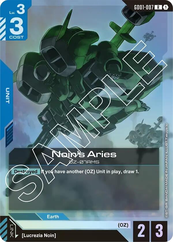 Image for Noin's Aries (Newtype Rising) (GD01-007) - Gundam Card Game