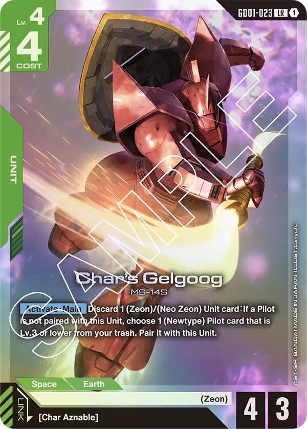 Image for Char's Gelgoog (Newtype Rising) (GD01-023) - Gundam Card Game