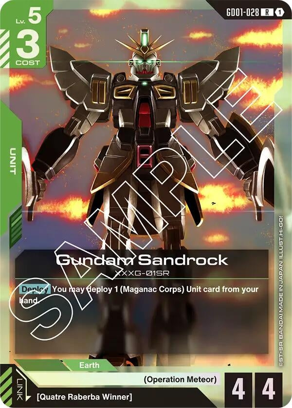 Image for Gundam Sandrock (Newtype Rising) (GD01-028) - Gundam Card Game