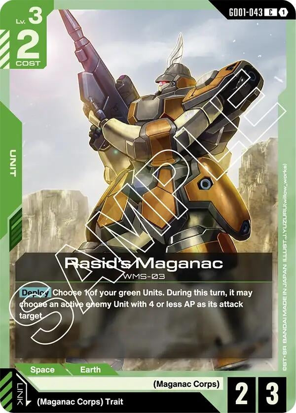 Image for Rasid's Maganac (Newtype Rising) (GD01-043) - Gundam Card Game