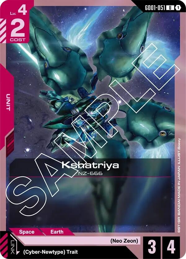 Image for Kshatriya (GD01-051) (Newtype Rising) (GD01-051) - Gundam Card Game