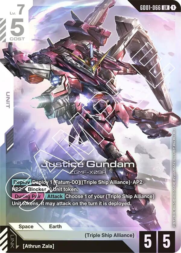 Image for Justice Gundam (Newtype Rising) (GD01-066) - Gundam Card Game