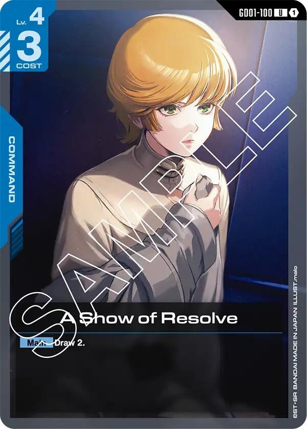 Image for A Show of Resolve (Newtype Rising) (GD01-100) - Gundam Card Game