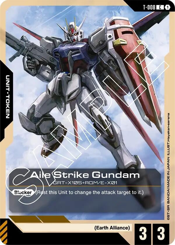 Image for Aile Strike Gundam (T-008) Token (Newtype Rising) (T-008) - Gundam Card Game