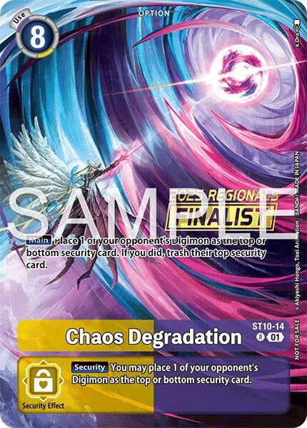 Image for Chaos Degradation (Regionals 25-26 Season 2 Finalist) (Starter Deck 10: Parallel World Tactician) (ST10-14 R) - Digimon Card Game