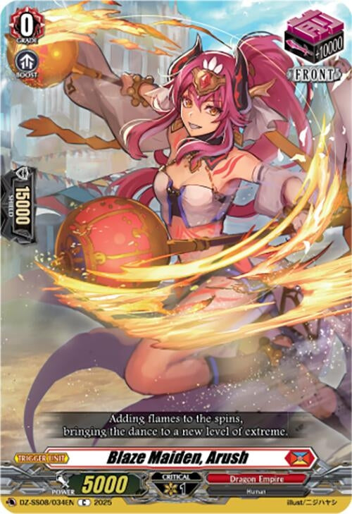 Image for Blaze Maiden, Arush (DZ-SS08: Festival Booster 2025) (DZ-SS08/034EN) - Cardfight Vanguard
