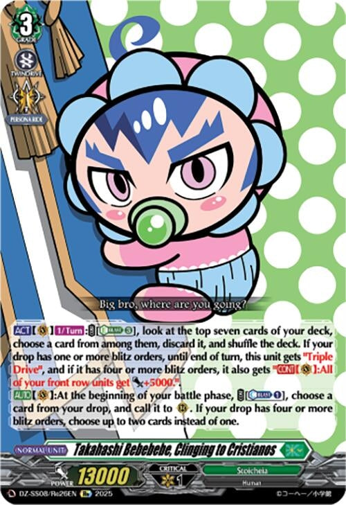 Image for Takahashi Bebebebe, Clinging to Cristianos (DZ-SS08: Festival Booster 2025) (DZ-SS08/Re26EN) - Cardfight Vanguard