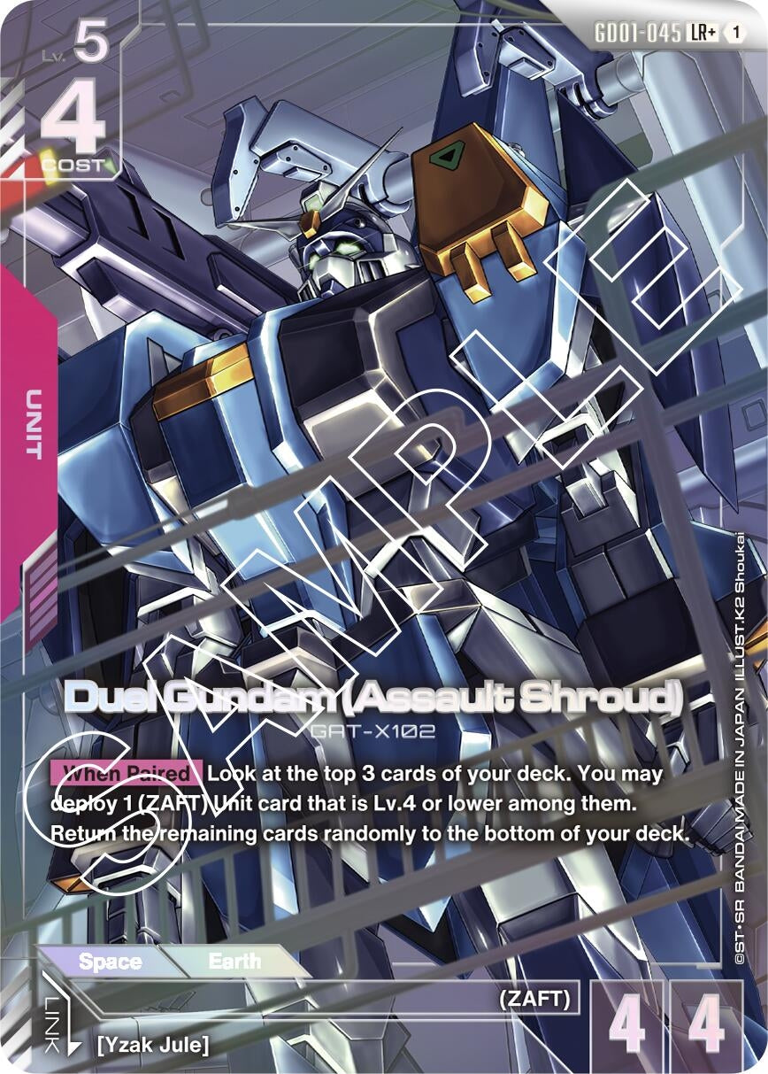 Image for Duel Gundam (Assault Shroud) (LR+) (Newtype Rising) (GD01-045) - Gundam Card Game