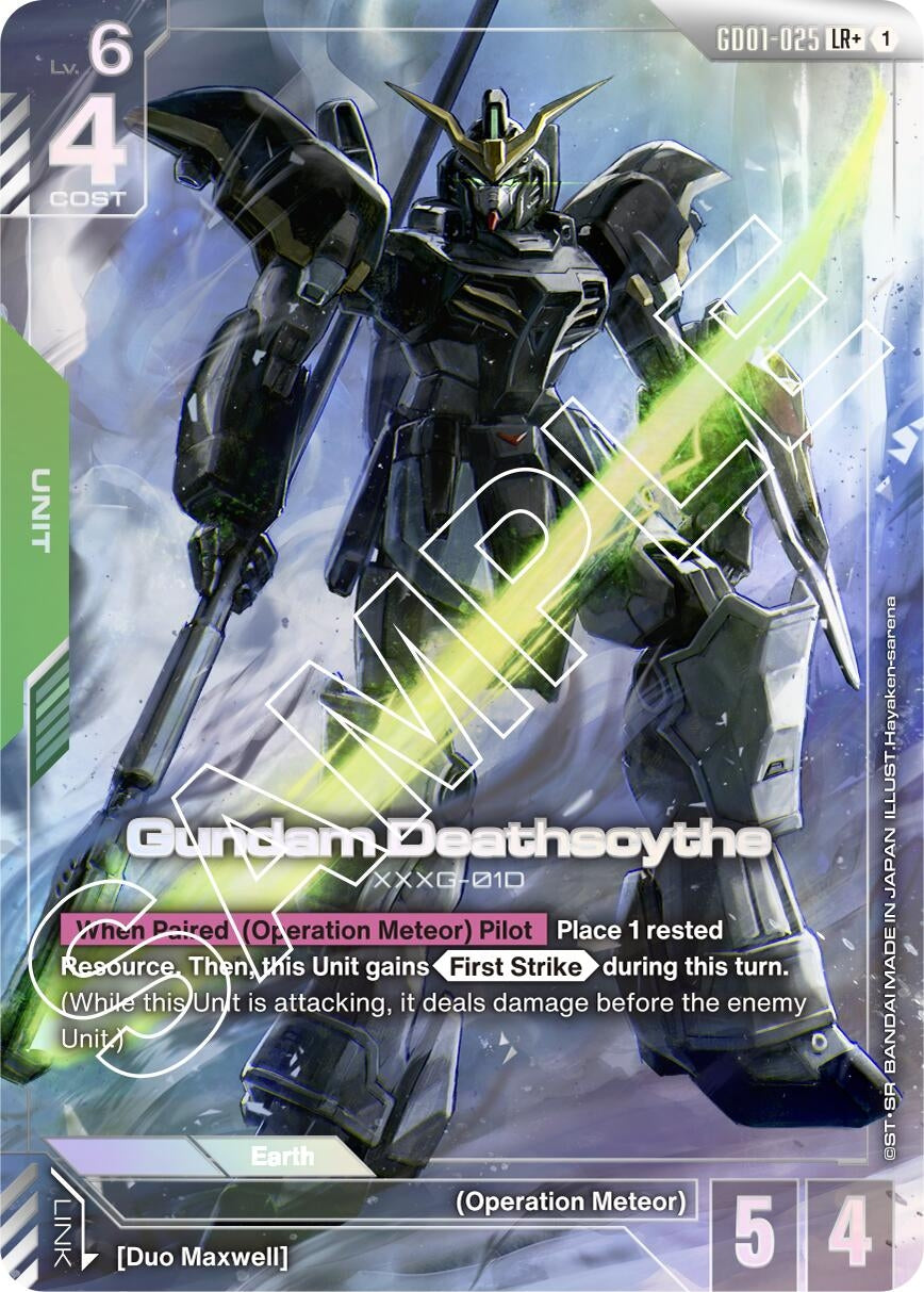 Image for Gundam Deathscythe (GD01-025) (LR+) (Newtype Rising) (GD01-025) - Gundam Card Game
