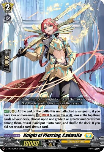 Image for Knight of Piercing, Cadwalla (D Promo Cards) (D-PR/890EN) - Cardfight Vanguard