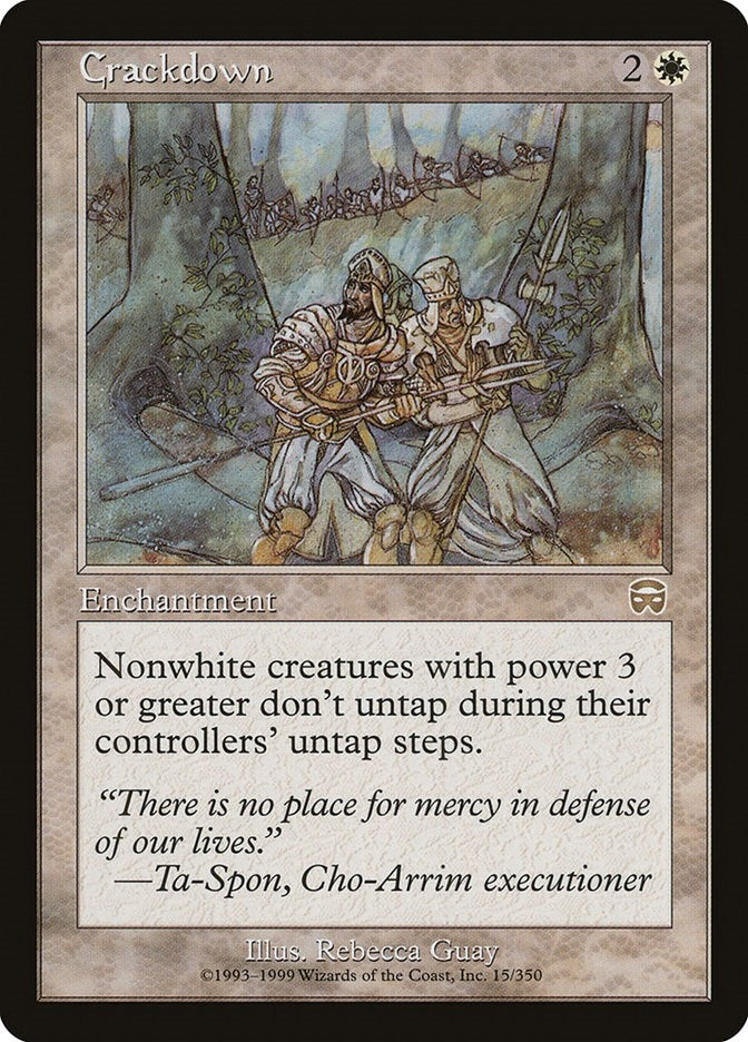 Image for Crackdown (Mercadian Masques) (15) - Magic: The Gathering