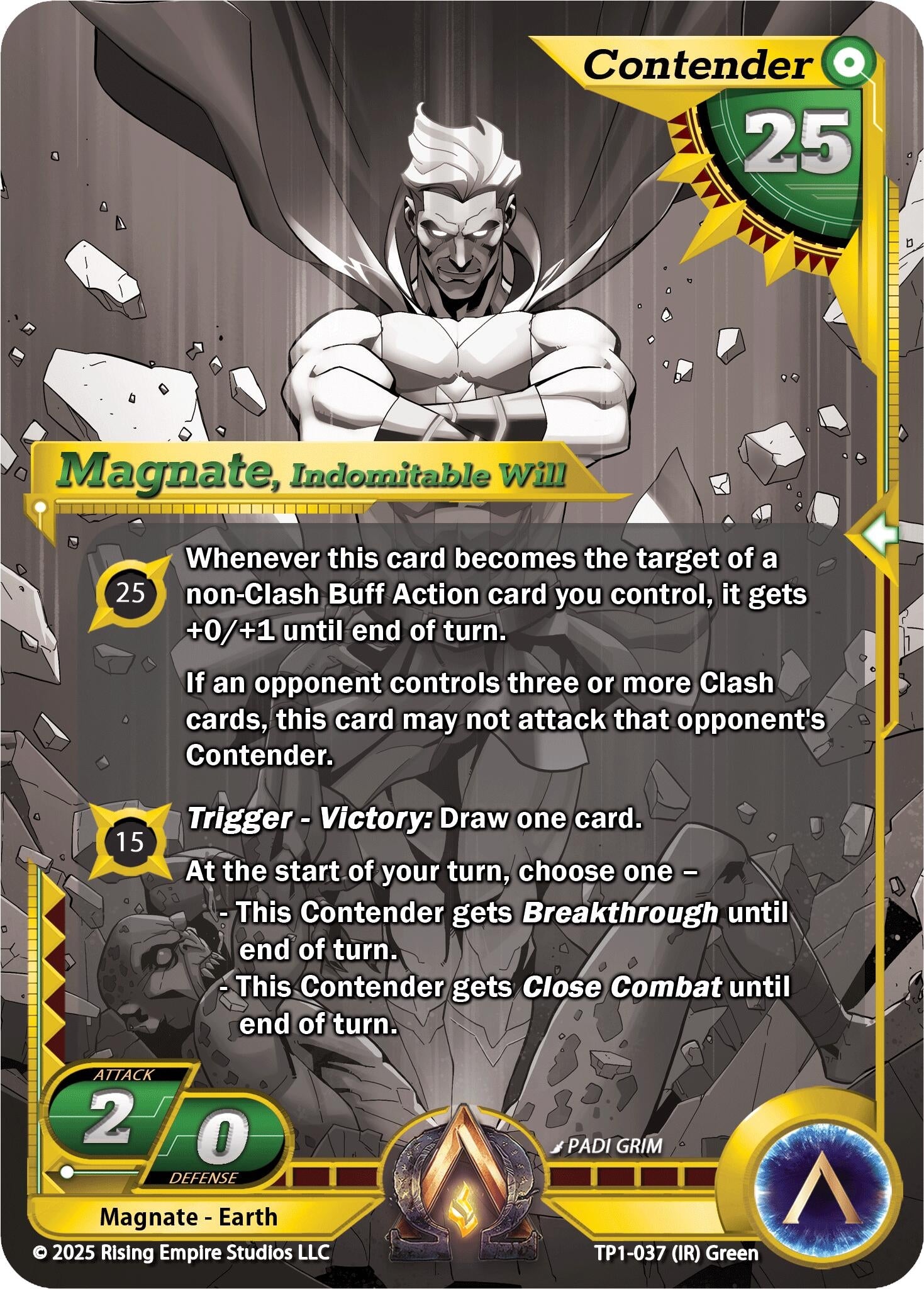 Image for Magnate, Indomitable Will (Monochrome) (Spoils of the Forgotten) (TP1-037) - Alpha Clash
