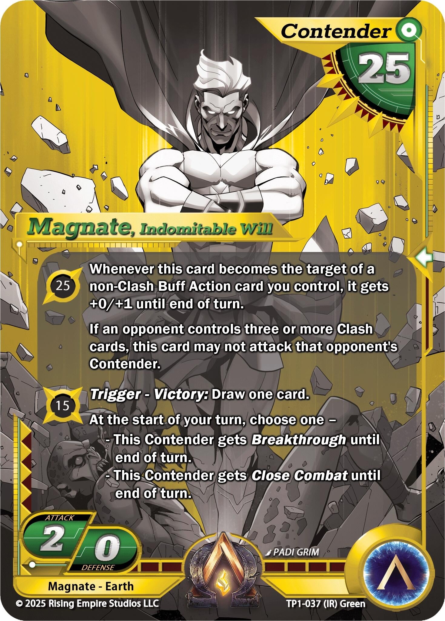Image for Magnate, Indomitable Will (Gold) (Spoils of the Forgotten) (TP1-037) - Alpha Clash