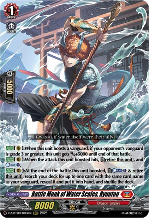 Image for Battle Monk of Water Scales, Ryuutou (DZ-BT09: Super Brave Detonation) (DZ-BT09/003EN) - Cardfight Vanguard