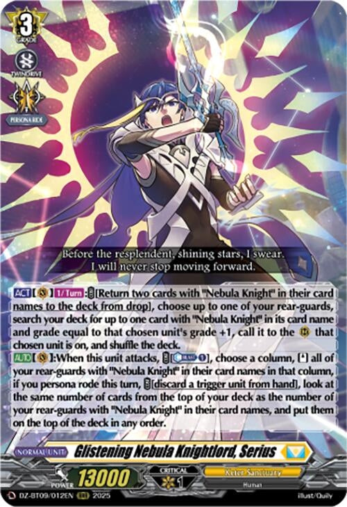 Image for Glistening Nebula Knightlord, Serius (DZ-BT09: Super Brave Detonation) (DZ-BT09/012EN) - Cardfight Vanguard