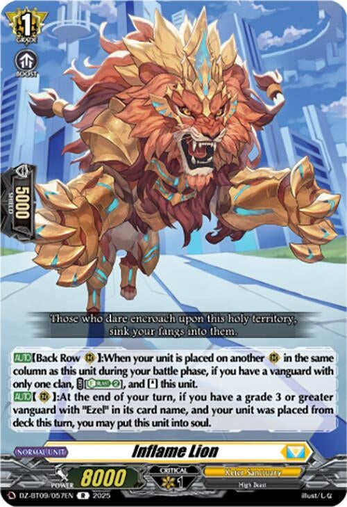 Image for Inflame Lion (DZ-BT09: Super Brave Detonation) (DZ-BT09/057EN) - Cardfight Vanguard